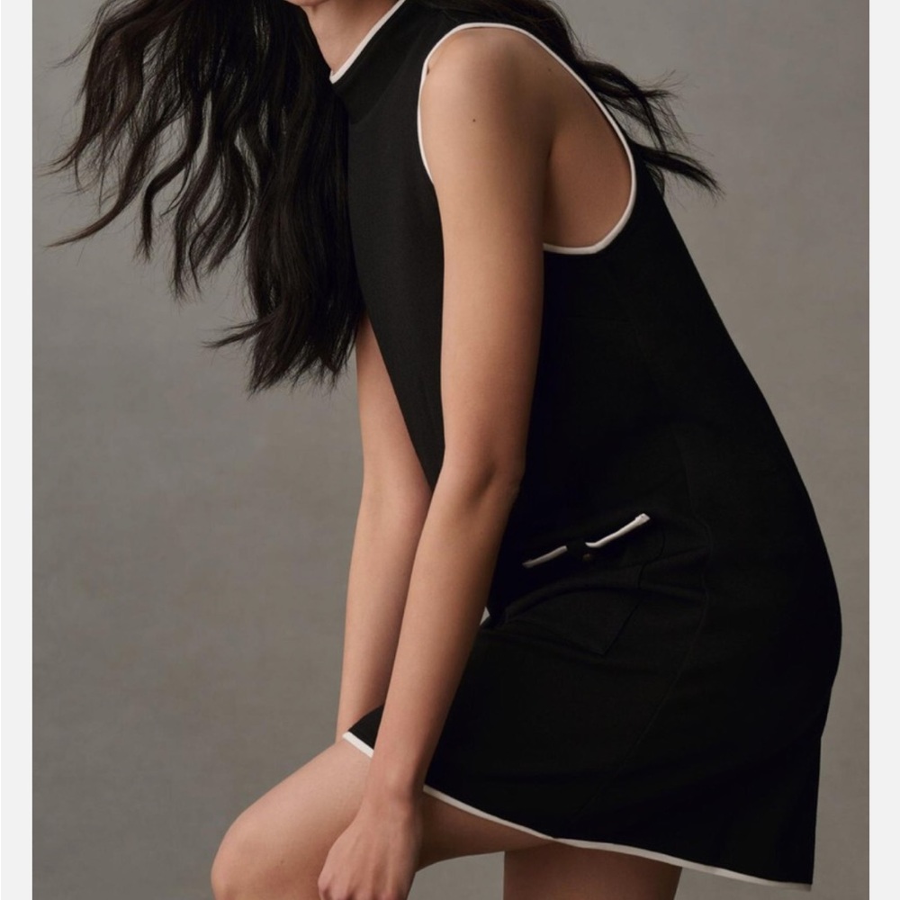 Anthropologie Maeve Sleeveless Mock-Neck Mini Dress XXSP - Picture 4 of 9